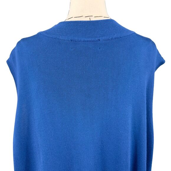 Preston & York Sleeveless Sweater Womens Size 3x Blue Mock Neck Versatile - Picture 6 of 10
